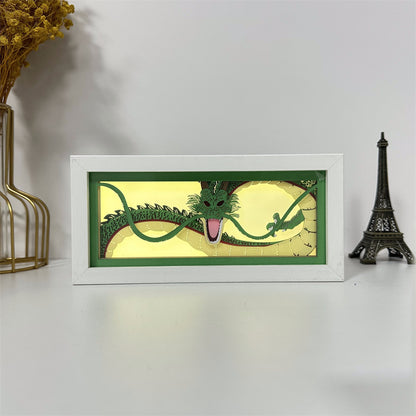 Anime theme RGB paper carving lamp, multi-color mode, remote control dimming