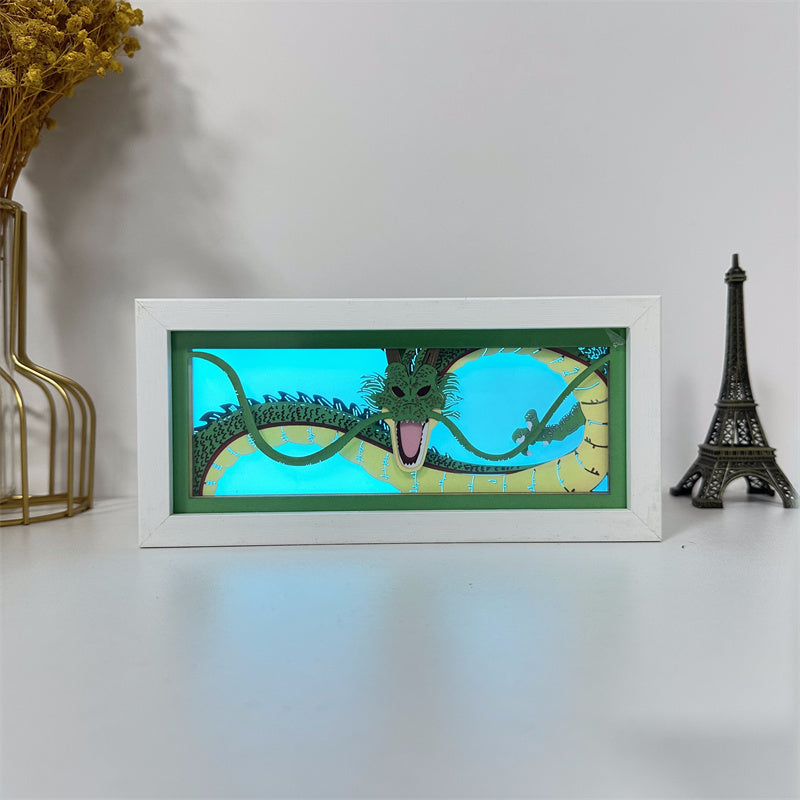 Anime theme RGB paper carving lamp, multi-color mode, remote control dimming