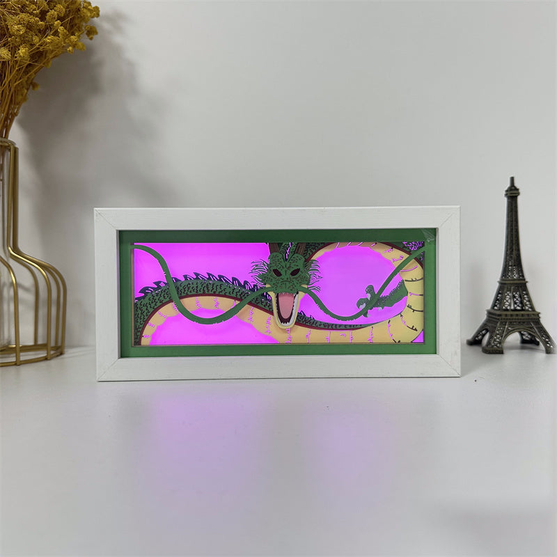 Anime theme RGB paper carving lamp, multi-color mode, remote control dimming