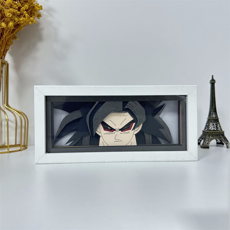 Anime theme RGB paper carving lamp, multi-color mode, remote control dimming