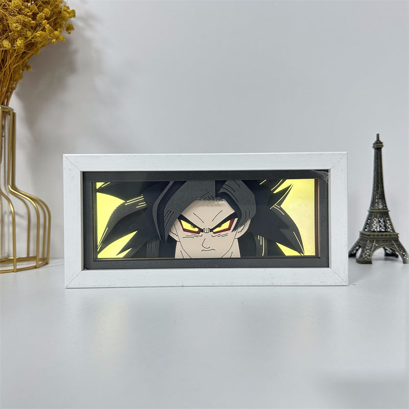 Anime theme RGB paper carving lamp, multi-color mode, remote control dimming