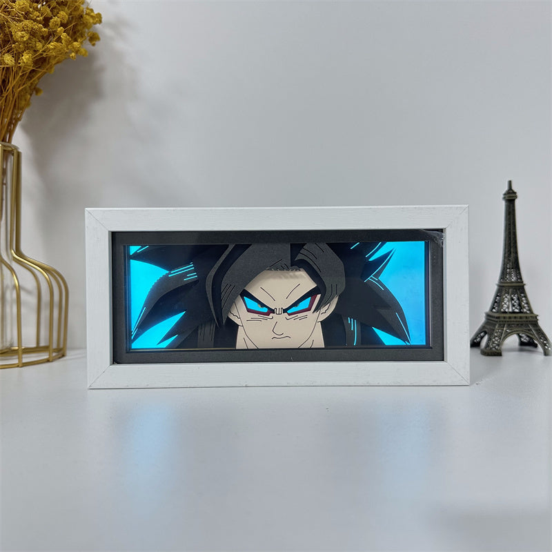 Anime theme RGB paper carving lamp, multi-color mode, remote control dimming