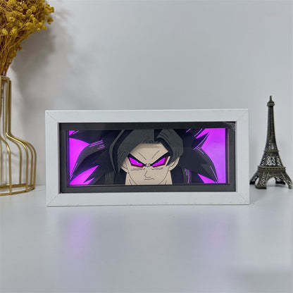 Anime theme RGB paper carving lamp, multi-color mode, remote control dimming