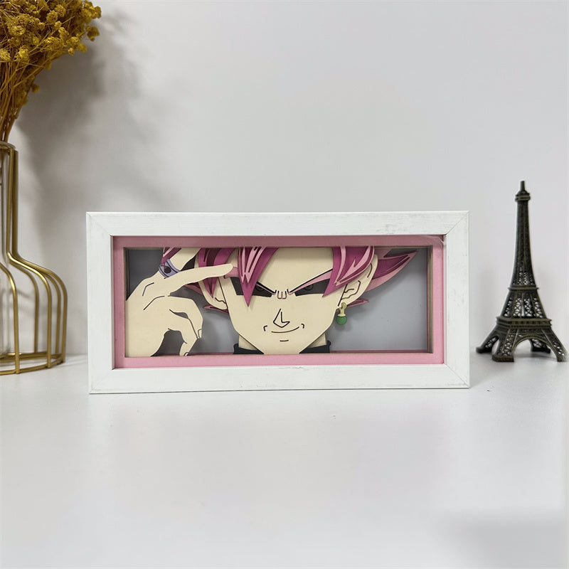 Anime theme RGB paper carving lamp, multi-color mode, remote control dimming