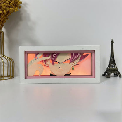 Anime theme RGB paper carving lamp, multi-color mode, remote control dimming