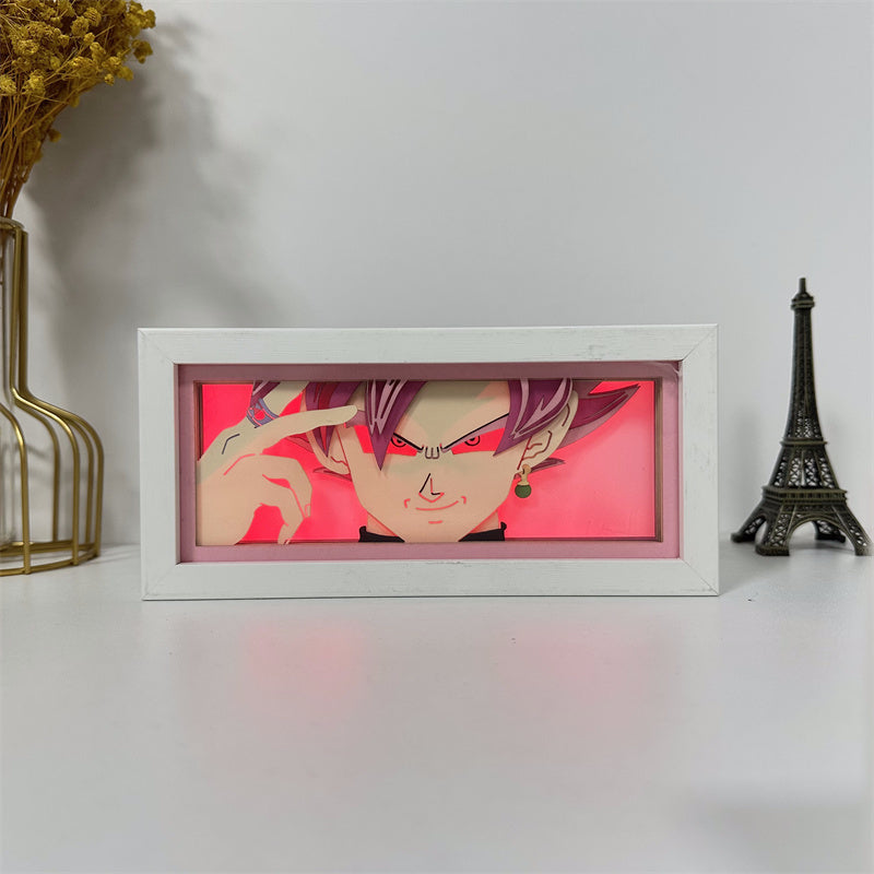 Anime theme RGB paper carving lamp, multi-color mode, remote control dimming