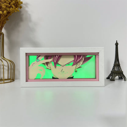 Anime theme RGB paper carving lamp, multi-color mode, remote control dimming