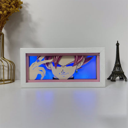 Anime theme RGB paper carving lamp, multi-color mode, remote control dimming