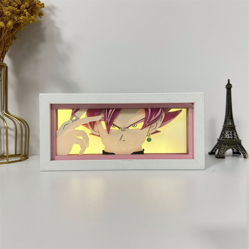 Anime theme RGB paper carving lamp, multi-color mode, remote control dimming