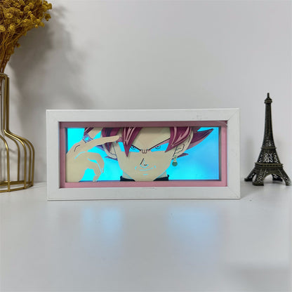 Anime theme RGB paper carving lamp, multi-color mode, remote control dimming