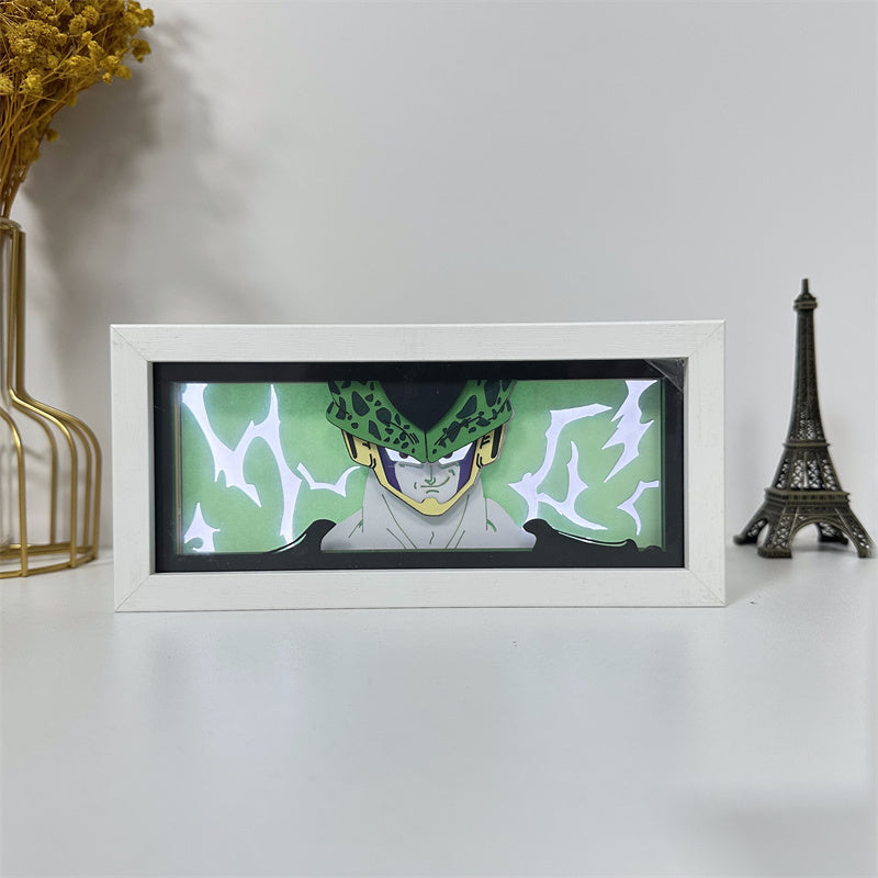 Anime theme RGB paper carving lamp, multi-color mode, remote control dimming