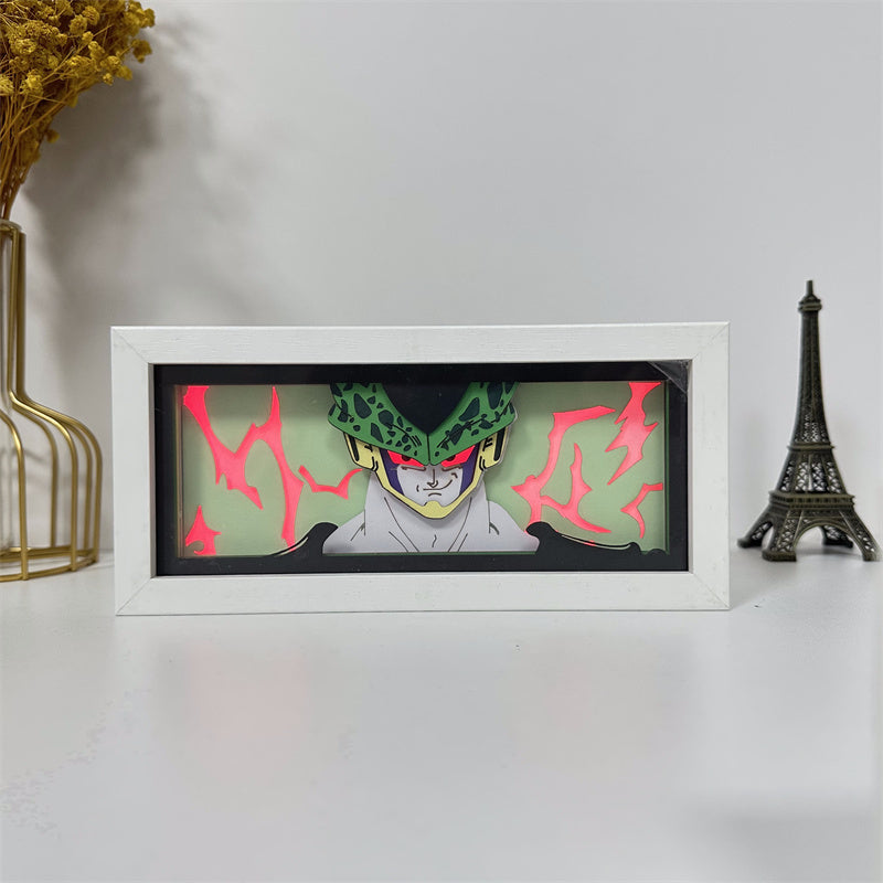 Anime theme RGB paper carving lamp, multi-color mode, remote control dimming