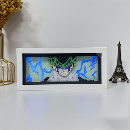 Anime theme RGB paper carving lamp, multi-color mode, remote control dimming