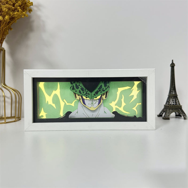Anime theme RGB paper carving lamp, multi-color mode, remote control dimming