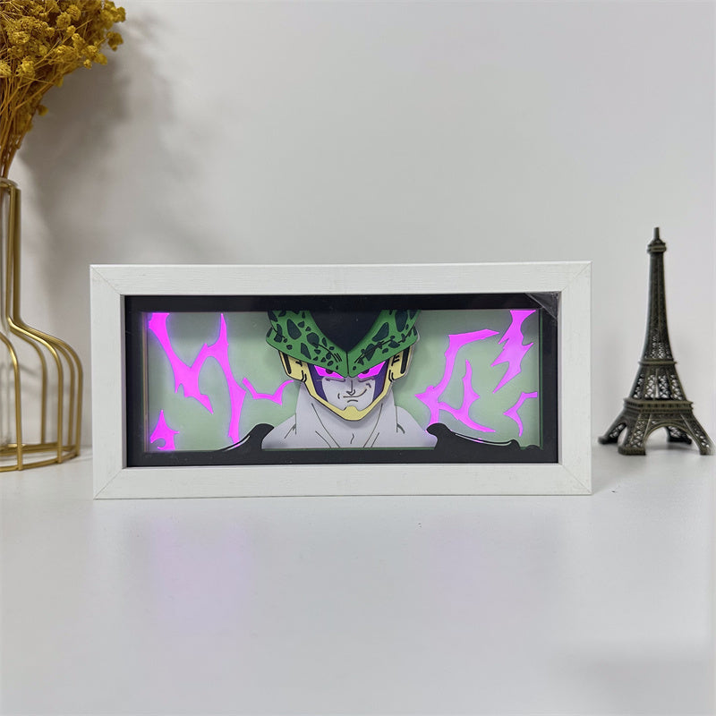 Anime theme RGB paper carving lamp, multi-color mode, remote control dimming