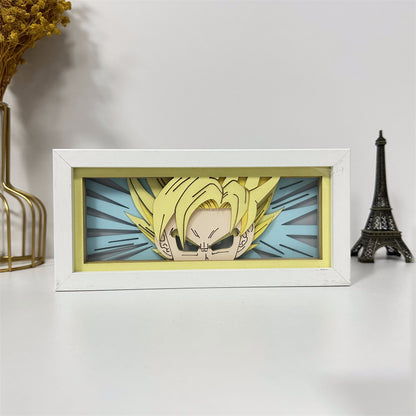 Anime theme RGB paper carving lamp, multi-color mode, remote control dimming