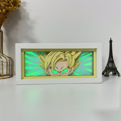 Anime theme RGB paper carving lamp, multi-color mode, remote control dimming