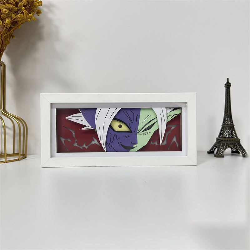 Anime theme RGB paper carving lamp, multi-color mode, remote control dimming