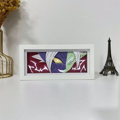 Anime theme RGB paper carving lamp, multi-color mode, remote control dimming