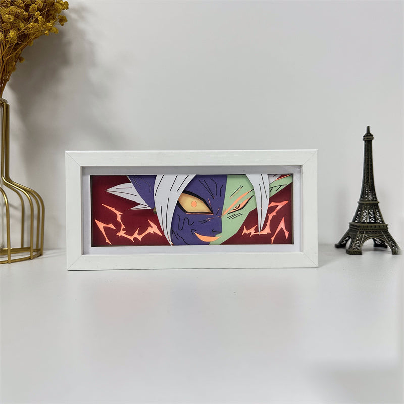 Anime theme RGB paper carving lamp, multi-color mode, remote control dimming