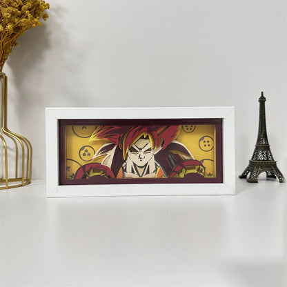 Anime theme RGB paper carving lamp, multi-color mode, remote control dimming