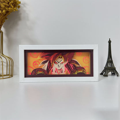 Anime theme RGB paper carving lamp, multi-color mode, remote control dimming