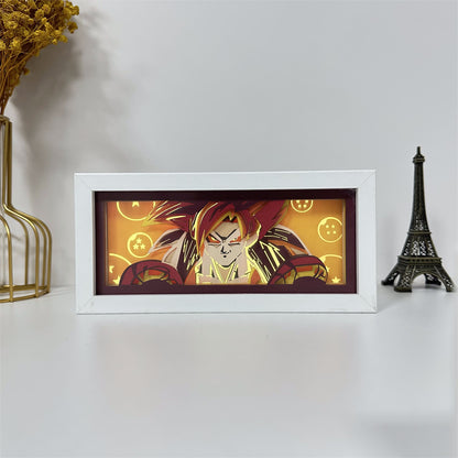 Anime theme RGB paper carving lamp, multi-color mode, remote control dimming