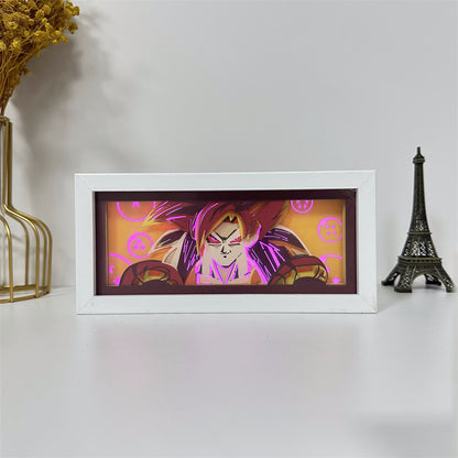 Anime theme RGB paper carving lamp, multi-color mode, remote control dimming