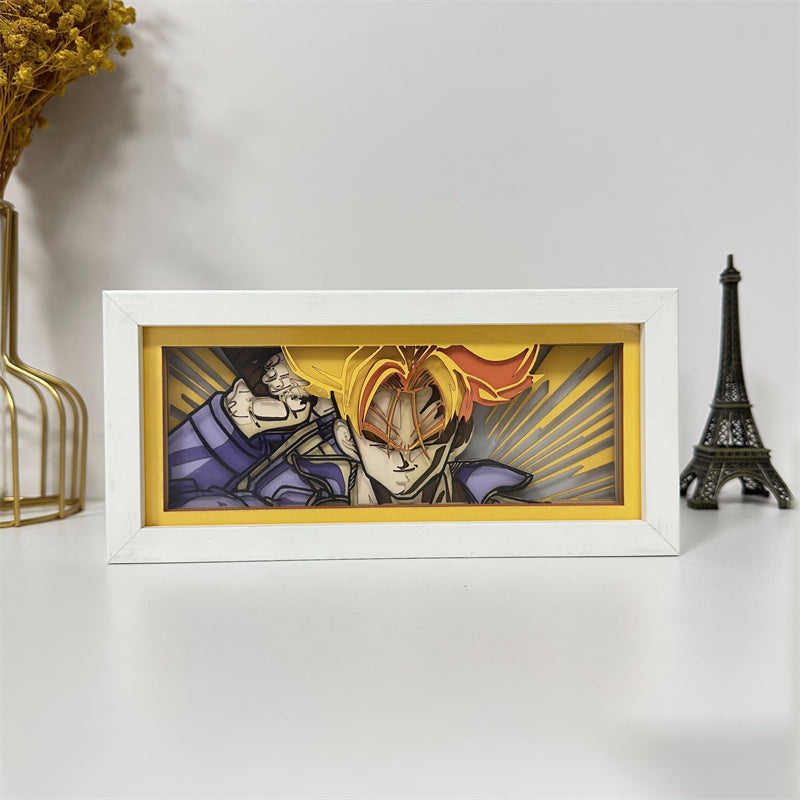 Anime theme RGB paper carving lamp, multi-color mode, remote control dimming