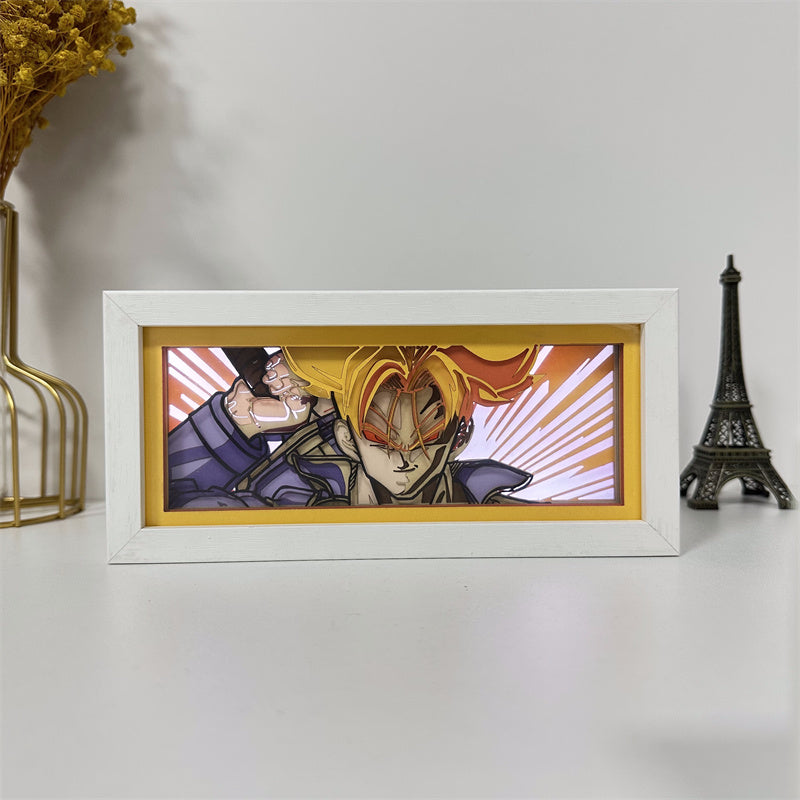 Anime theme RGB paper carving lamp, multi-color mode, remote control dimming