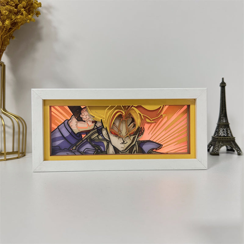 Anime theme RGB paper carving lamp, multi-color mode, remote control dimming