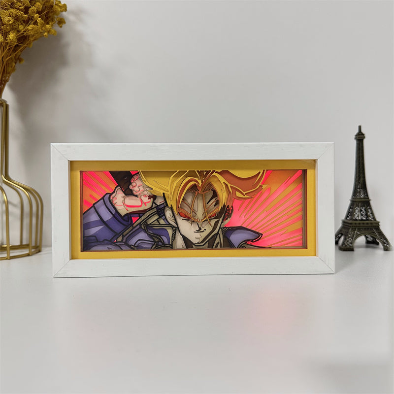 Anime theme RGB paper carving lamp, multi-color mode, remote control dimming