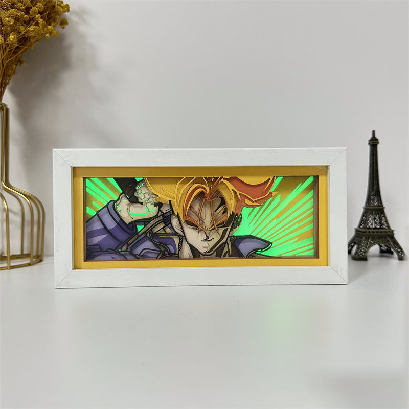 Anime theme RGB paper carving lamp, multi-color mode, remote control dimming