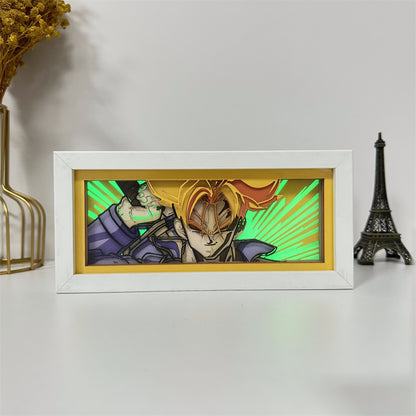 Anime theme RGB paper carving lamp, multi-color mode, remote control dimming