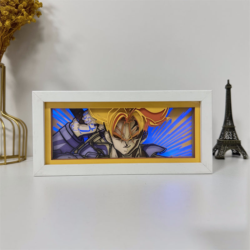 Anime theme RGB paper carving lamp, multi-color mode, remote control dimming