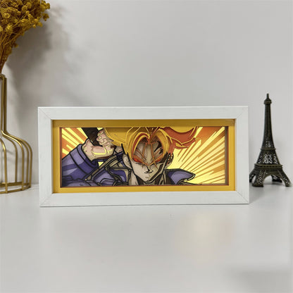 Anime theme RGB paper carving lamp, multi-color mode, remote control dimming