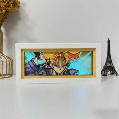 Anime theme RGB paper carving lamp, multi-color mode, remote control dimming