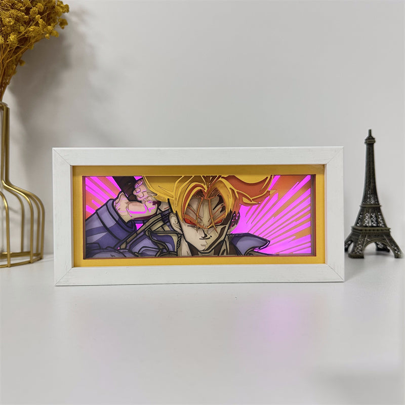 Anime theme RGB paper carving lamp, multi-color mode, remote control dimming