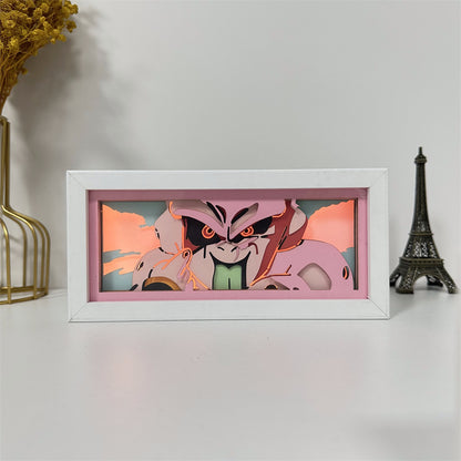 Anime theme RGB paper carving lamp, multi-color mode, remote control dimming