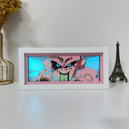 Anime theme RGB paper carving lamp, multi-color mode, remote control dimming