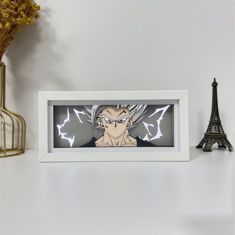 Anime theme RGB paper carving lamp, multi-color mode, remote control dimming