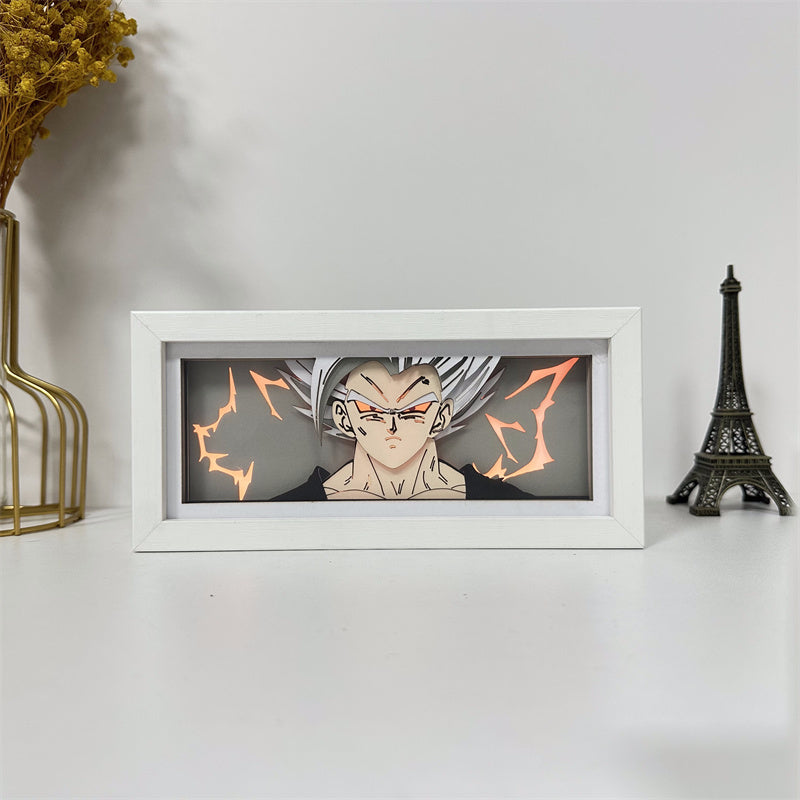 Anime theme RGB paper carving lamp, multi-color mode, remote control dimming