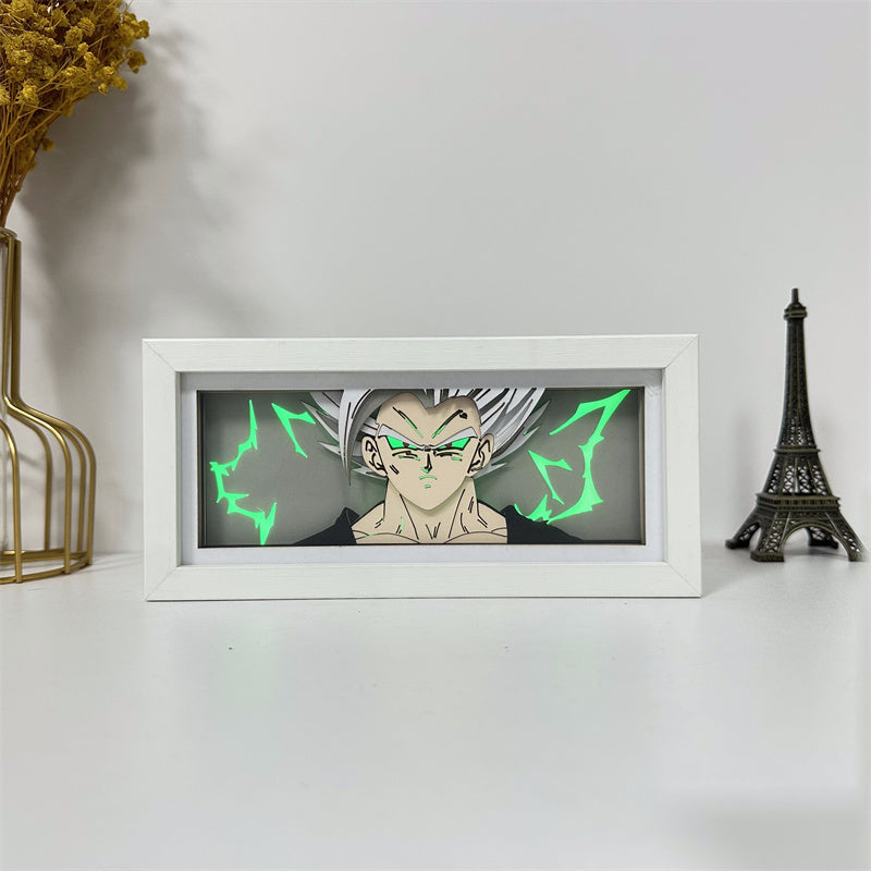 Anime theme RGB paper carving lamp, multi-color mode, remote control dimming