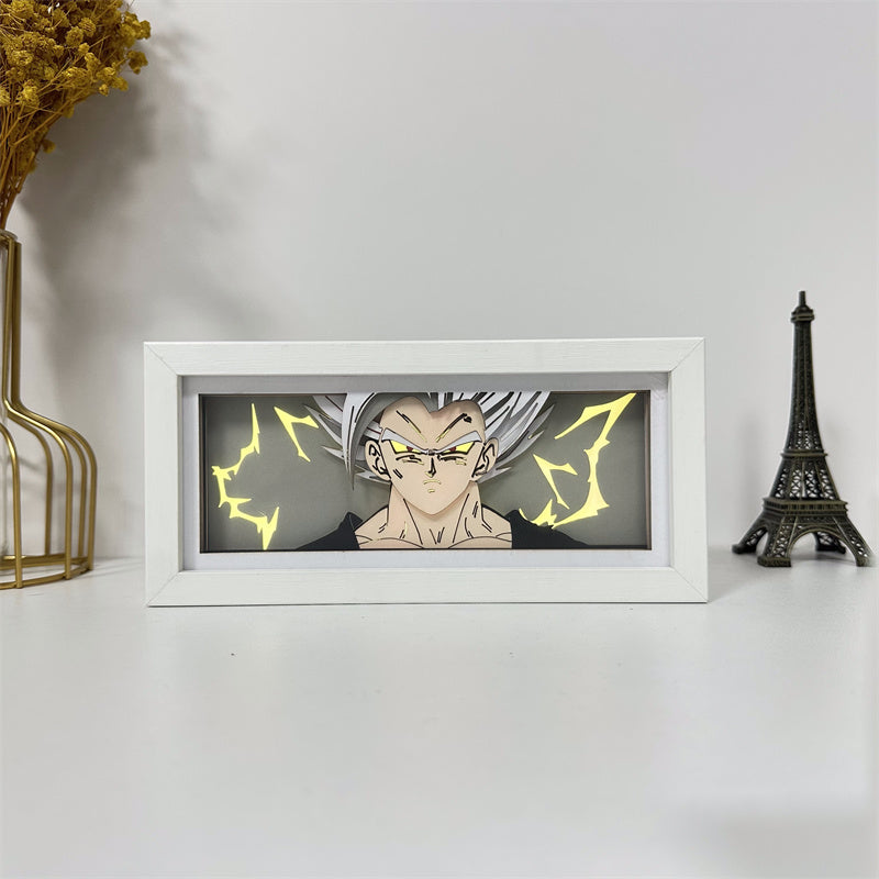 Anime theme RGB paper carving lamp, multi-color mode, remote control dimming