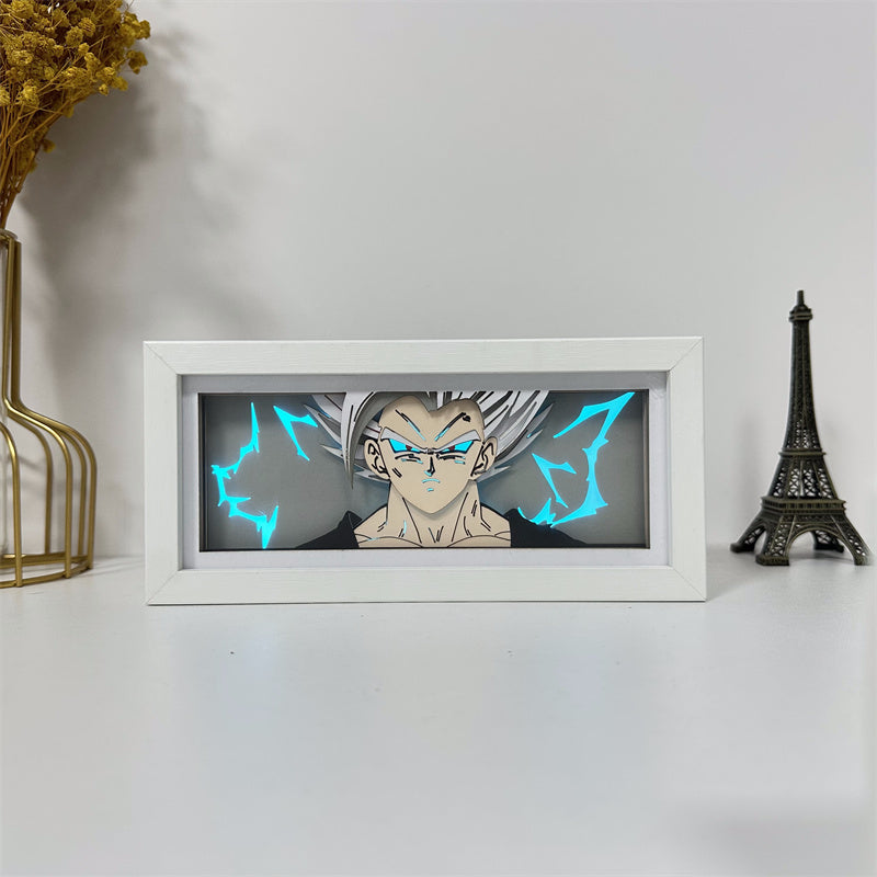 Anime theme RGB paper carving lamp, multi-color mode, remote control dimming