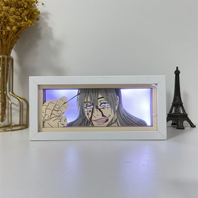 Anime theme RGB paper carving lamp, multi-color mode, remote control dimming