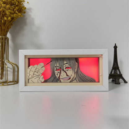 Anime theme RGB paper carving lamp, multi-color mode, remote control dimming