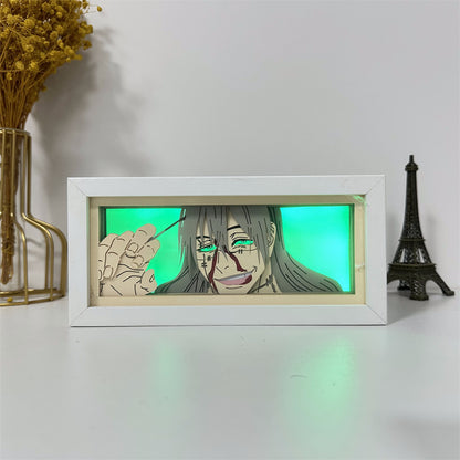 Anime theme RGB paper carving lamp, multi-color mode, remote control dimming