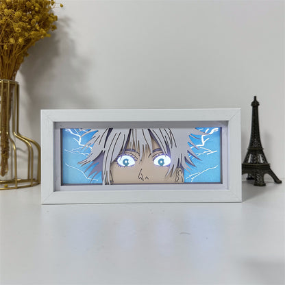 Anime theme RGB paper carving lamp, multi-color mode, remote control dimming