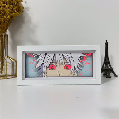 Anime theme RGB paper carving lamp, multi-color mode, remote control dimming